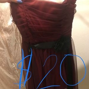 Short red formal dress